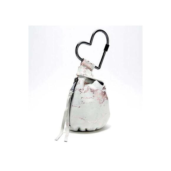 Aimee Kestenberg Handbags - Aimee Kestenberg Handheld Leather Pouch All My Heart Rosegold Marble